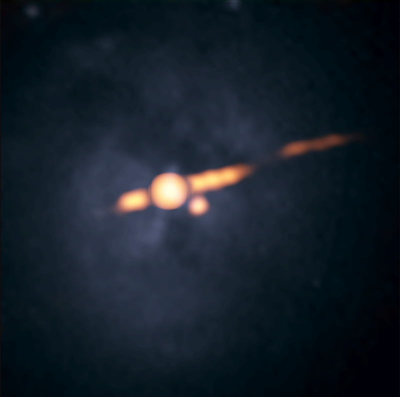 A familiar galaxy with a new surprise: Two supermassive black holes